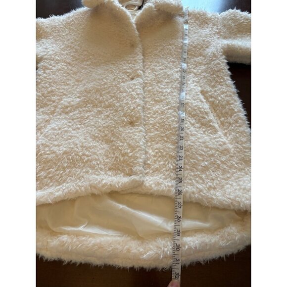 Treasure & Bond NWT Teddy Fleece Jacket Ivory Size XS Shearling Fuzzy Faux Fur - Picture 8 of 13